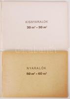 2db építészeti könyv tervsorozatokkal: Nyaralók; Kisnyaralók. Bp., 1965, ÉM Építésügyi Tájékoztatási...