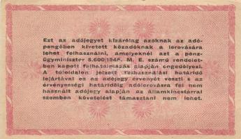 1946. 1.000.000AP vízjeles pípír (2x) mindkettő fordított címeres, egyik "amelyeknek" szöv...