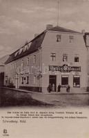 Lwówek, Löwenberg (Silesia) the shop of Julius Menzel, Napoleon memorial