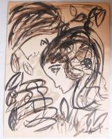 Hincz Gy. jelzéssel: Szerelmesek. Tus, papír, 30x23,5cm