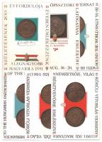 6db színes emléklap különböző ünnepi alkalmakra kiadva, Bozó Gyula emlékérmeinek lemez változatával