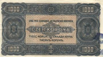1923. 1000K "Magyar Pénzjegynyomda Rt Budapest" T:III fo
