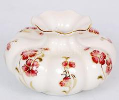 Kézzel festett Zsolnay vázácska, jelzett, hibátlan / Hand painted Zsolnay vase d:12 cm, m:7 cm