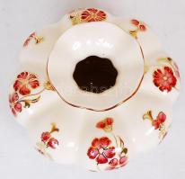 Kézzel festett Zsolnay vázácska, jelzett, hibátlan / Hand painted Zsolnay vase d:12 cm, m:7 cm