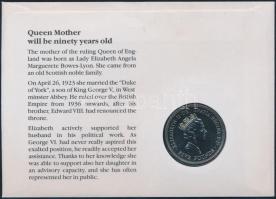 Nagy-Britannia 1990. 5Ł II. Erzsébet / 90 éves az Anyakirálynő érmés borítékon teljes bélyegsorral, ...