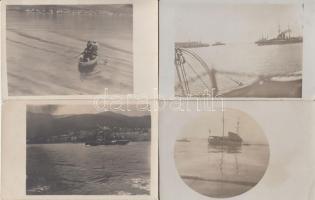 5 db régi, használatlan, hajókat ábrázoló fotó képeslap