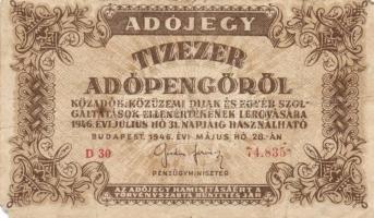 1946. 10.000AP (3x) + 50.000AP (2x) + 100.000AP (6x) + 500.000AP (2x) + 10.000.000AP + 100.000.000AP...