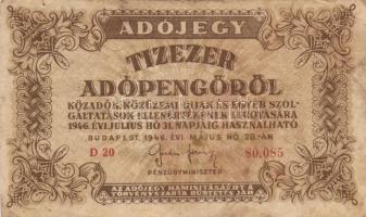 1946. 10.000AP (3x) + 50.000AP (2x) + 100.000AP (6x) + 500.000AP (2x) + 10.000.000AP + 100.000.000AP...