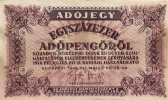 1946. 10.000AP (3x) + 50.000AP (2x) + 100.000AP (6x) + 500.000AP (2x) + 10.000.000AP + 100.000.000AP...