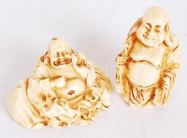 Két darab Netsuke replika, műanyag 3×4 cm