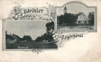 Regőce Main street, Catholic church (EK)