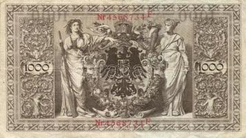 Német Birodalom/Császárság 1910. 1000M hétjegyű sorszám,kék selyemszál + Német 3. Birodalom 1933. 50...