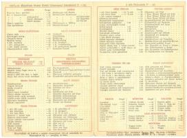 cca 1930 Budapest V. Apostolok söröző dekoratív étlap és házirend 27x20 cm