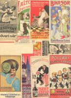 10 db ritka magyar sörös számolócédula / counting slips