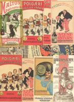 10 db ritka magyar sörös számolócédula / counting slips