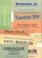 10 db háború előtti magyar sörcímke