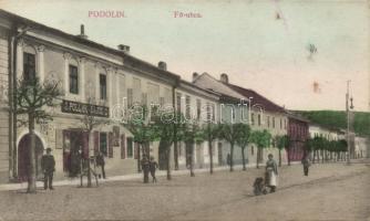Podolin Main street, the shop of Pollák Lajos