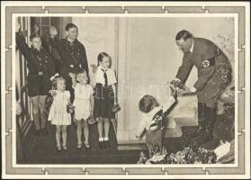 Adolf Hitler meeting children, NS Propaganda, the Führer's 50th birthday So.Stpl Ga.