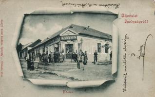 Ipolyság Main square, Shop of Kónya A. (EK)