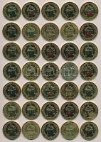 2010. 35db kétféle aranyozott Budapest érem (Hősök tere + Parlament) T:vegyes