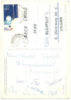 1971 A Fonográf együttes tagjainak és Koncz Zsuzsának aláírása képeslapon