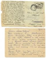 1951 Fettich Nándor régész 4 db saját kézzel írt képeslapja