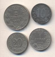 Szerbia 1912. 10P + Jugoszlávia 1920. 10P Zn + 1925. 1D + 2D T:2,3
Serbia 1912. 10 Para + Yugoslavia...