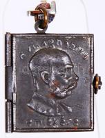 1914 Ferenc József beszéde Népeimhez címmel azt I. világháború kitörésének előestéjén minikönyv formában réz borítással magyar nyelven / An meine Völker: the speech of Franz Joseph to the people when he declared WW.I. Issued in mini-book with copper cover