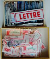 200 db magyar ajánlási ragjegy + 150 db egyéb külföldi postai címke