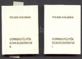 1984 Tolnai Kálmán: Gombagyűjtők szakácskönyve I-II. kötet minikönyv, kiadói egészvászon kötésben