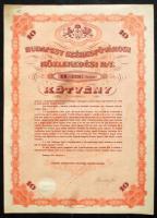 Budapest 1923. Budapest Székesfővárosi Közlekedési Részvénytársaság kötvénye szelvényekkel