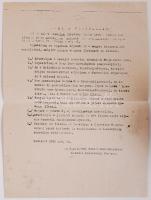 1956. okt. 30. 2db géppel írt röplap az "Ady-ligeti Honvéd Határvadászok Katonai Forradalmi Tan...