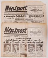 1952 5db Népsport-szám a Helsinkiben megrendezett nyári olimpiáról