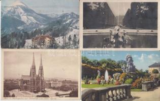 10 db régi, osztrák városképes lap