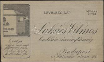 Lukács Vilmos Bankház Rt sorsjegyes képeslapja / Lottery postcard