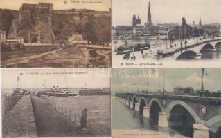 24 db régi, jó minőségű külföldi városképes lap, 17 francia, 5 belga, egy holland és egy luxemburgi / 24 pieces good quality postcards, 17 French, 5 Belgian, 1 Dutch, 1 Luxembourg card
