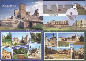 112 db modern, magyarországi városképes lap