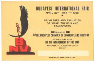 1928 BNV kártyanaptár / calendar