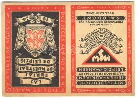 1924 Német vásári kártyanaptár / German calendar