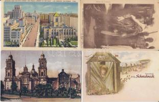 20 db régi, jó minőségű, érdekes városképes lap Európa, Afrika és Amerika területéről / 20 pieces interesting postcards from European, African and American continents