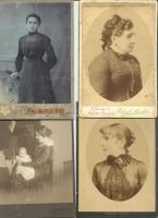 cca 1860-1890 6 db közepes méretű keményhátú fotó / vintage photos 12x17 cm