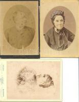 cca 1860-1890 6 db közepes méretű keményhátú fotó / vintage photos 12x17 cm