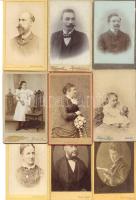 cca 1870-1900 9 db keményhátú fotó / vintage photos 7x9 cm