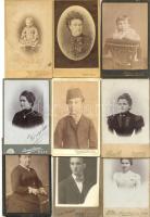 cca 1870-1900 9 db keményhátú fotó / vintage photos 7x9 cm