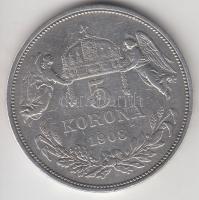 1908KB 5K Ag "Ferenc József" T:2-