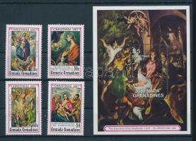 Karácsony El Greco festmények + blokk, Christmas El Greco Paintings + block