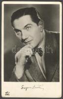1945 Greguss Zoltán fotólap a színművész saját kezű aláírásával