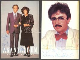 3 db aláírás magyar énekesektől (Vámosi-Záray házaspár, Tarnai Kiss László, Szentendrei Klára)