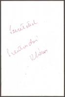 3 db aláírás magyar énekesektől (Vámosi-Záray házaspár, Tarnai Kiss László, Szentendrei Klára)