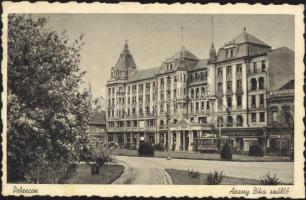 Debrecen Arany Bika Szálló, villamos (Rb)